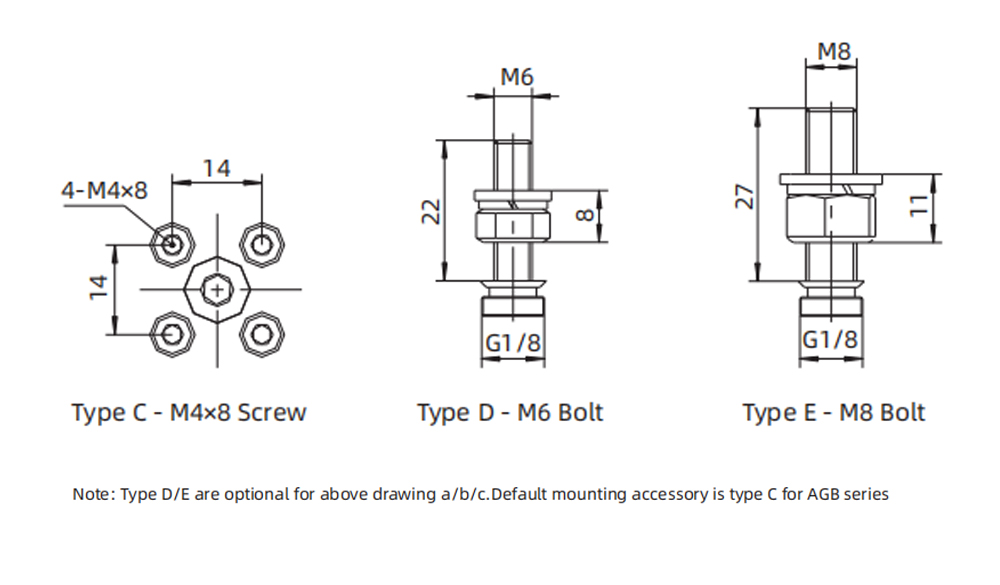 vacuum generator agb series mounting accessories