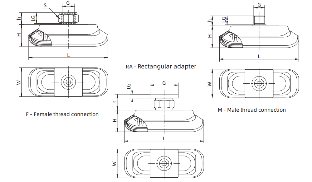 Oval Concave Suction Cup Special for Cylindrical Objects