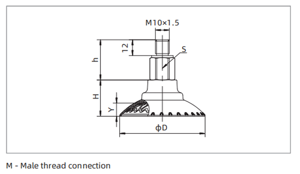 Dimensions Flat Suction Cup Special For Oily Metal Sheet Sfm