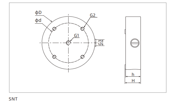 Suction Cups SNT Series Dimensions