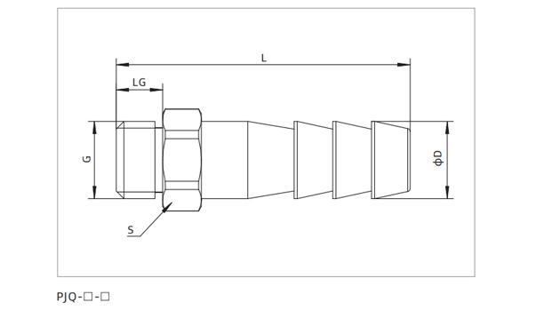 Dimensions PJQ Series Universal Pagoda Fitting